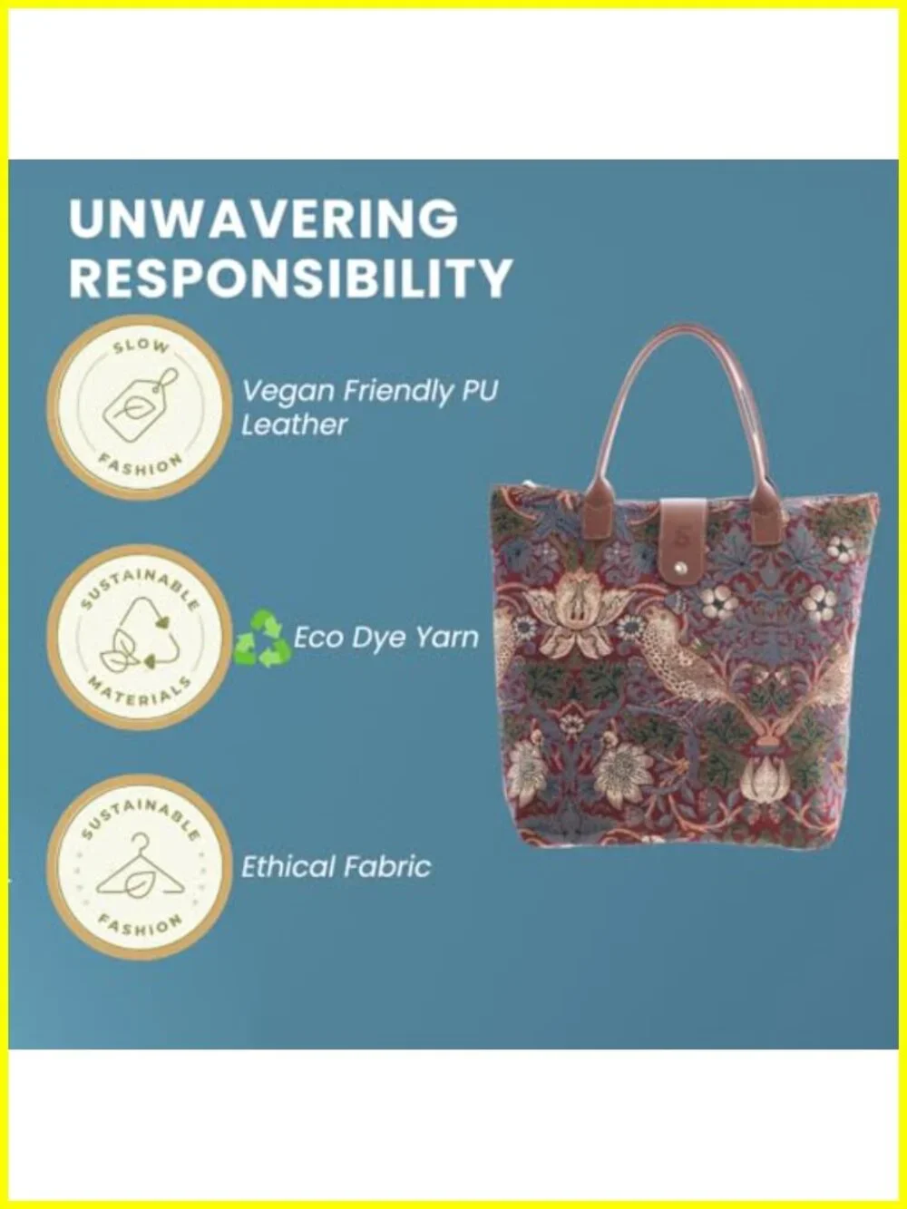 Foldable Reusable Shopping Tote Bag, Faux Leather, Zip Closure